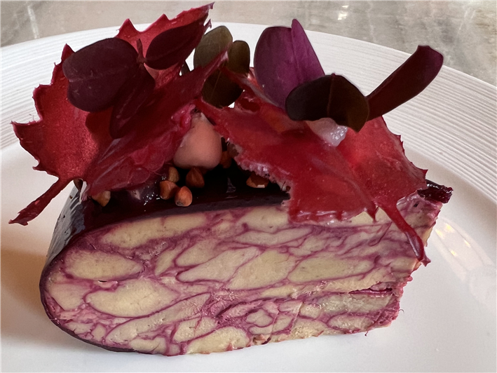 foie gras laced with raspberry